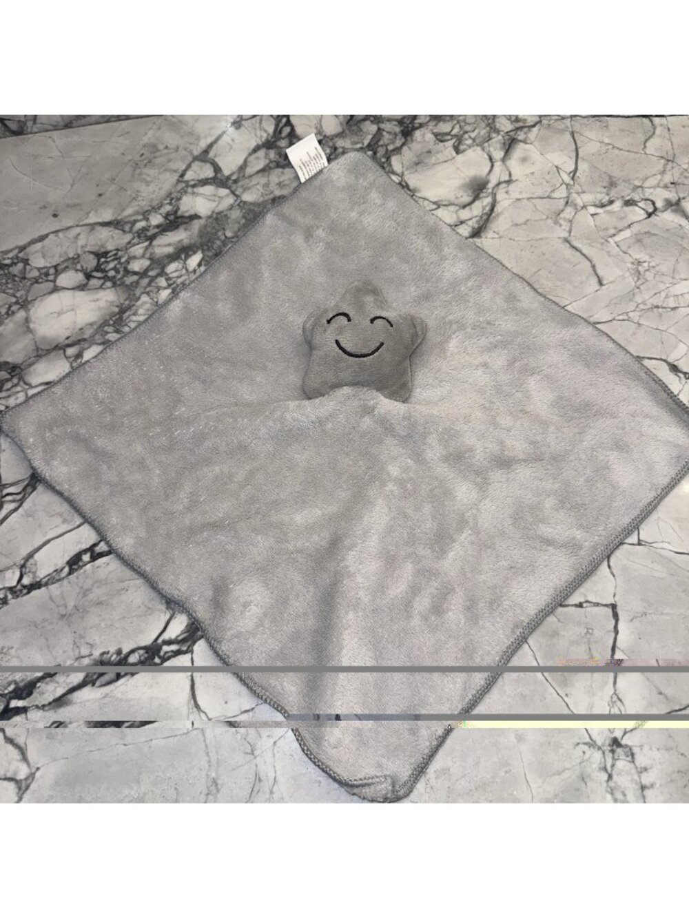 Angel of Mine Gray Star Plush Security Blanket Lovey Greenbriar Dollar Tree